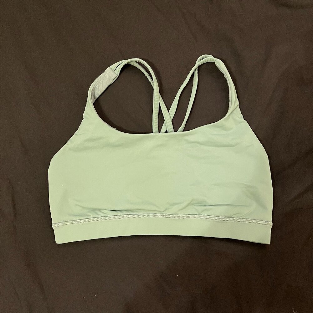 Lulu lemon Strappy Bra, Light Green Color, Size 8